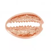 Intercalaire coquillage Cauri 19x13 mm en Argent 925 Rhodié Noir x1