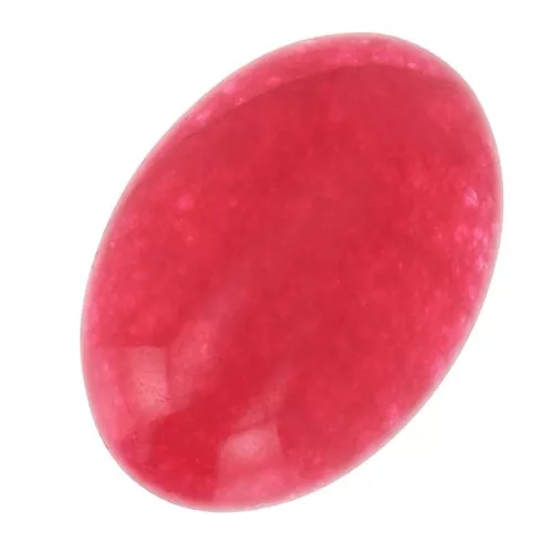 Cabochon ovale 14x10 mm - Jade teinté - Rouge x1