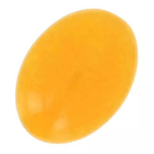 Cabochon ovale 14x10 mm - Jade teinté - Jaune x1
