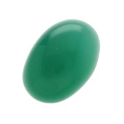 Cabochon ovale 14x10 mm - Agate teintée - Vert x1