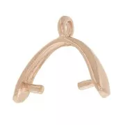 Attache pendentif 12 mm en Argent 925 Doré rose x1