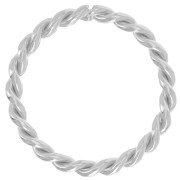 Anneau torsadé 26 mm - Rhodié x1|raw }}