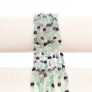 Perles nuggets irréguliers 5 mm imitation Fluorite x40cm