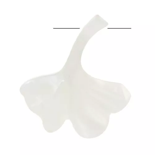 Perle feuille de Ginkgo en nacre 17x15 mm x1