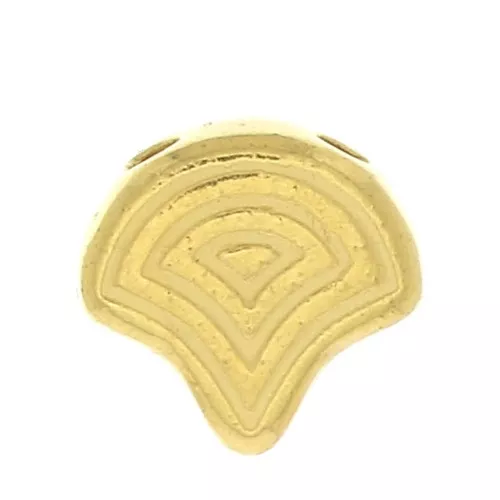 Cymbal Bead Substitute - Perle en métal Ginko Beads 7x7.5 mm Vlasios - Doré à l'or fin x1