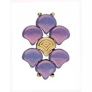 Cymbal Bead Substitute - Perle en métal Ginko Beads 7x7.5 mm Vlasios - Doré à l'or fin x1