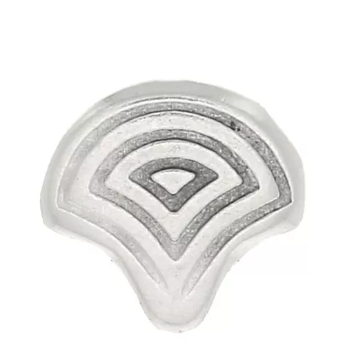 Cymbal Bead Substitute - Perle en métal Ginko Beads 7x7.5mm Vlasios Arg vieilli x1