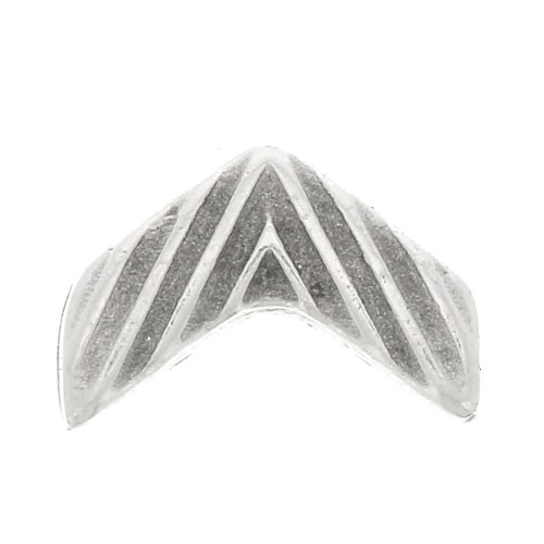 Cymbal - Perle en métal pour perles Chevron Beads 11x7 mm Avessalos Arg Vieilli x1