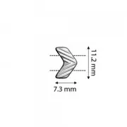 Cymbal - Perle en métal pour perles Chevron Beads 11x7 mm Avessalos Arg Vieilli x1