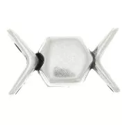 Cymbal - Fermoir aimanté pour chevron beads 11x17.5 mm Vorino - Argenté Vieilli x1