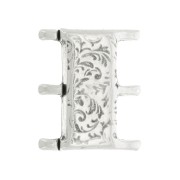 Cymbal Fermoir aimanté pour perles Rocaille 8/0 19x16 mm Nisida III Arg Vieilli x1