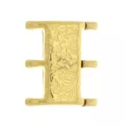 Cymbal Fermoir aimanté pour perles Rocaille 8/0 19x16 mm Nisida III Doré à l'or fin x1