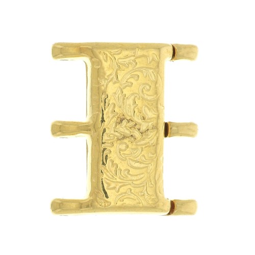 Cymbal Fermoir aimanté pour perles Rocaille 8/0 19x16 mm Nisida III Doré à l'or fin x1