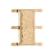 Cymbal Fermoir aimanté pour perles Rocaille 8/0 19x16 mm Nisida III Doré rose x1