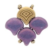 Cymbal - Clous d'oreilles pour Ginko Duo  7x7.5 mm Polykarpos Argenté vieilli x2