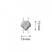 Cymbal - Clous d'oreilles pour Ginko Duo  7x7.5 mm Alopronia Argenté vieilli x2