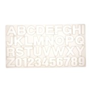 Moule silicone pour réaliser lettres & chiffres en résine 35x19 cm x1