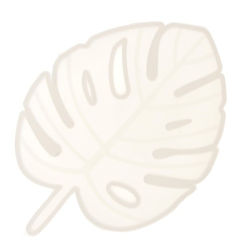 Moule silicone pour réaliser une feuille de Philodendron en résine 12x8 cm x1