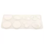 Moule silicone pour réaliser des cabochons plats et en relief en résine 17x8 cm x1