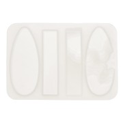 Moule silicone pour réaliser goutte et rectangle plat & relief en résine 10x7cm x1