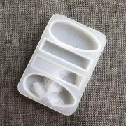 Moule silicone pour réaliser goutte et rectangle plat & relief en résine 10x7cm x1