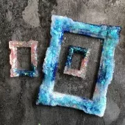 Moule silicone pour réaliser 3 cadres photos style baroque 13x10 cm x1