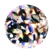 Pendentif - chandelier 43 mm en acétate - Ecaille de tortue - Violet - Marron x1|raw }}