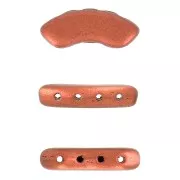 Perles en verre QuadBow Bead 6x15 mm - Jet Hematite x10