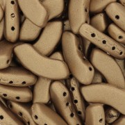 Perles en verre QuadBow Bead 6x15 mm - Gold Mat x10|raw }}