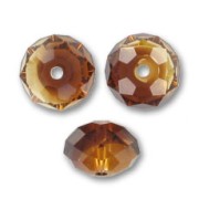 Perle ronde aplatie PureCrystal 5040 8 mm - Topaz Blend x1