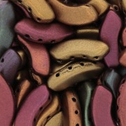 Perles en verre QuadBow Bead 6x15 mm - Gold Iris Mat x10|raw }}