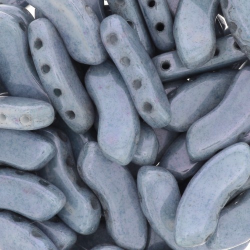 Perles en verre QuadBow Bead 6x15 mm - Opaque Blue Ceramic Look x10