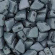 Perles en verre PieDuo Bead 6x8 mm - Opaque Blue Ceramic Look x30