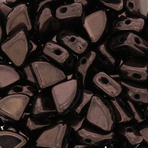 Perles en verre PieDuo Bead 6x8 mm - Dark Bronze x30