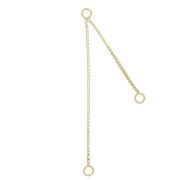 Intercalaire chaînette maille Vénitienne 5 cm et 3 cm - Plaqué Or 3 microns x1|raw }}