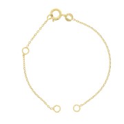 Bracelet intercalaire maille Forçat 13 cm pour enfant - Plaqué Or 3 microns x1|raw }}