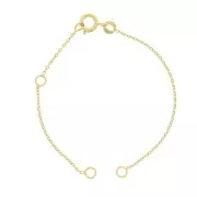 Bracelet intercalaire maille Forçat 13 cm pour enfant - Plaqué Or 3 microns x1