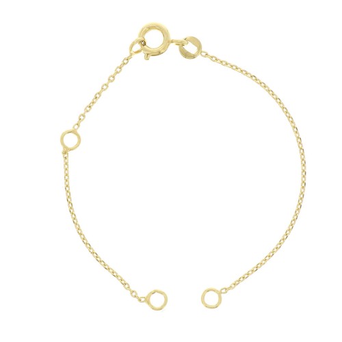 Bracelet intercalaire maille Forçat 13 cm pour enfant - Plaqué Or 3 microns x1