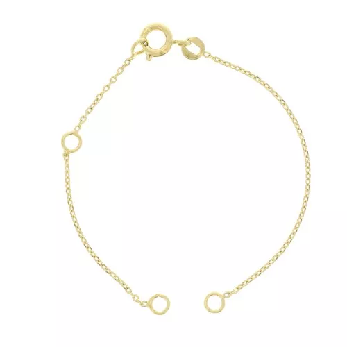 Bracelet intercalaire maille Forçat 13 cm pour enfant - Plaqué Or 3 microns x1