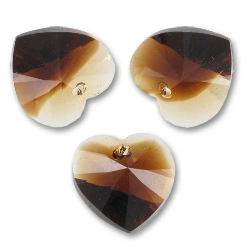 Coeurs PureCrystal 6228 10,3x10 mm Topaz Blend x6