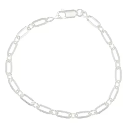 Bracelet maille Rectangle Fantaisie 4.2 mm - Argent 925 x18cm