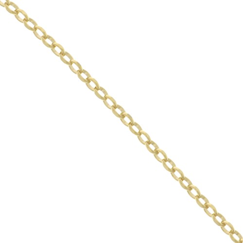 Chaîne maille Jaseron 3.7 mm - maillons fermés - Plaqué Or 3 microns x20cm