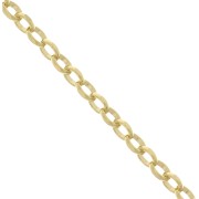 Chaîne maille Jaseron 3.7 mm - maillons fermés - Plaqué Or 3 microns x20cm