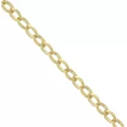 Chaîne maille Jaseron 3.7 mm - maillons fermés - Plaqué Or 3 microns x20cm