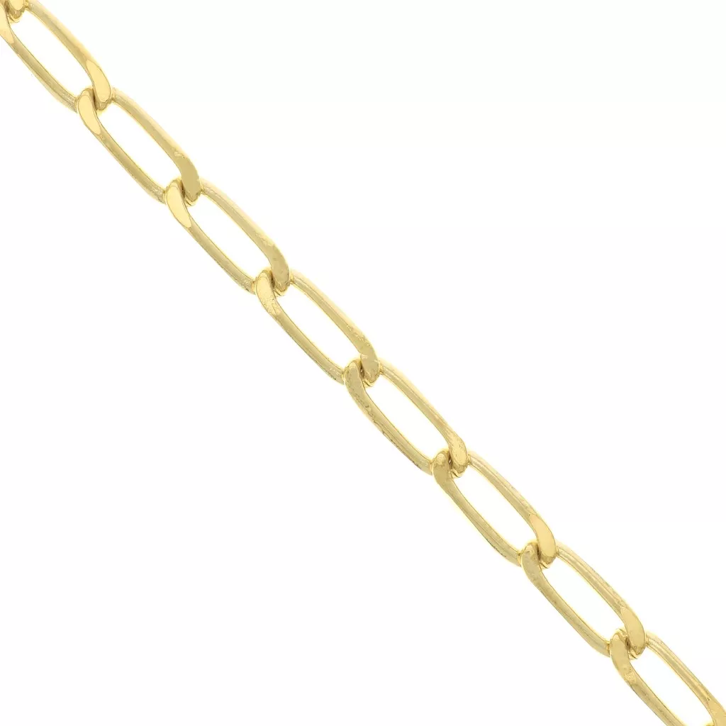 Chaîne maille Cheval limée faces mm Plaqué Or microns - Main Image