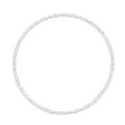 Anneau de montage et tissage rond diamanté 15 mm - Argenté x1