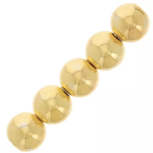 Perles rondes 4 mm - Argent 925 Doré x25