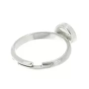 Bague réglable pour cabochon fond plat 8 mm - Argent 925 x1