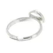 Bague réglable pour cabochon fond plat 10 mm - Argent 925 x1