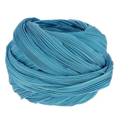 Ruban twill de soie Shibori - Turquoise Solid x10cm